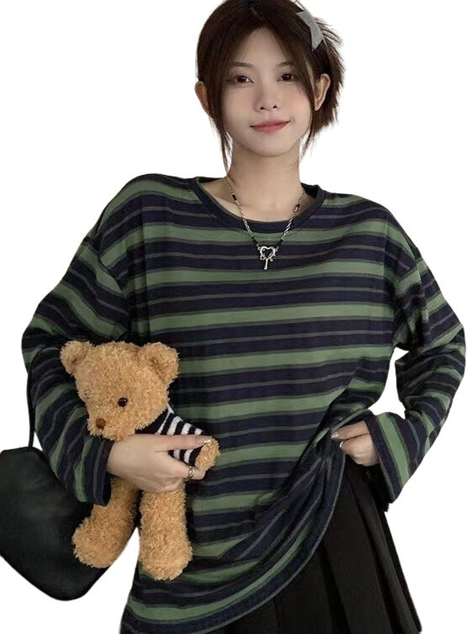 Y2k Chic Striped Unisex Long Sleeve T-shirt