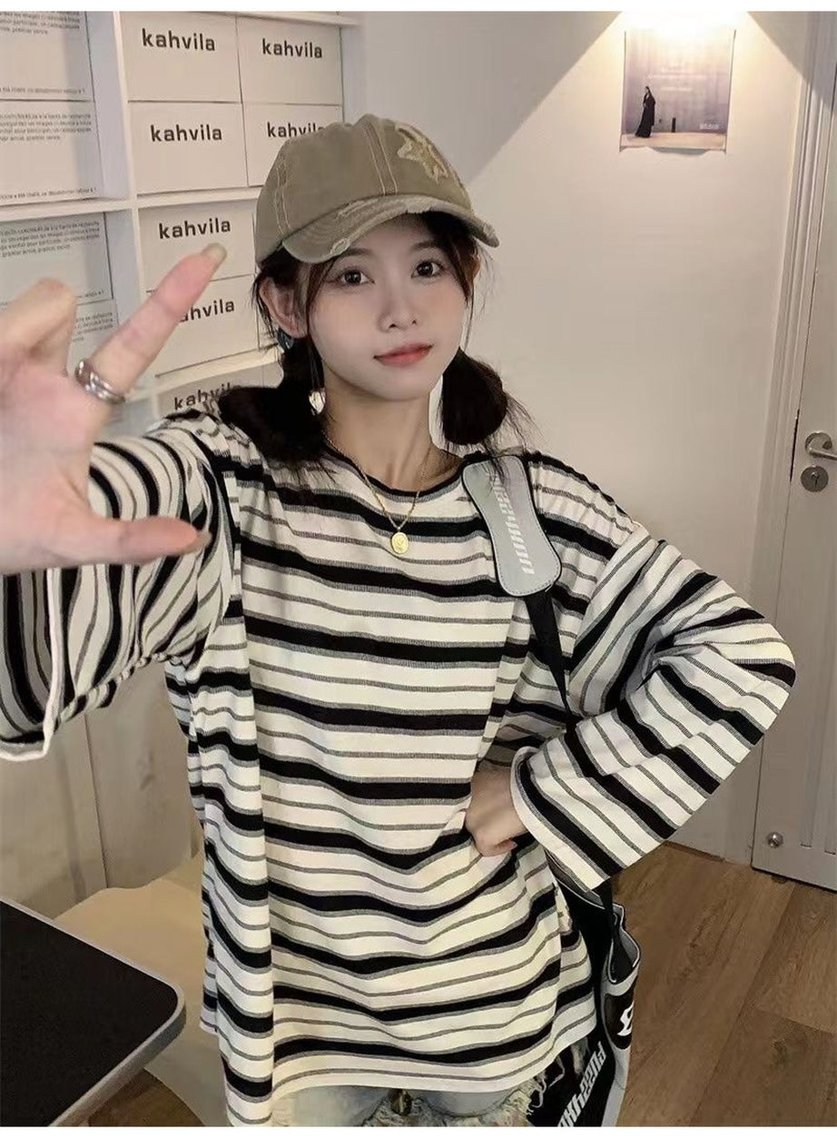 Y2k Chic Striped Unisex Long Sleeve T-shirt