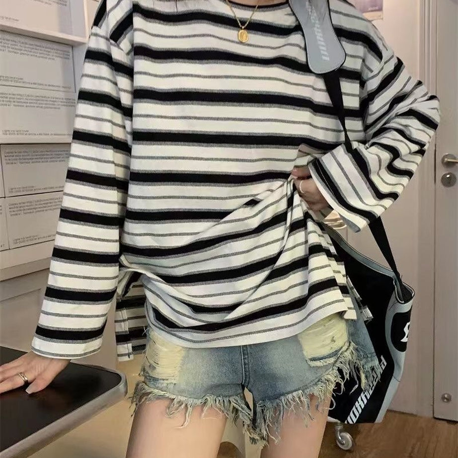 Y2k Chic Striped Unisex Long Sleeve T-shirt