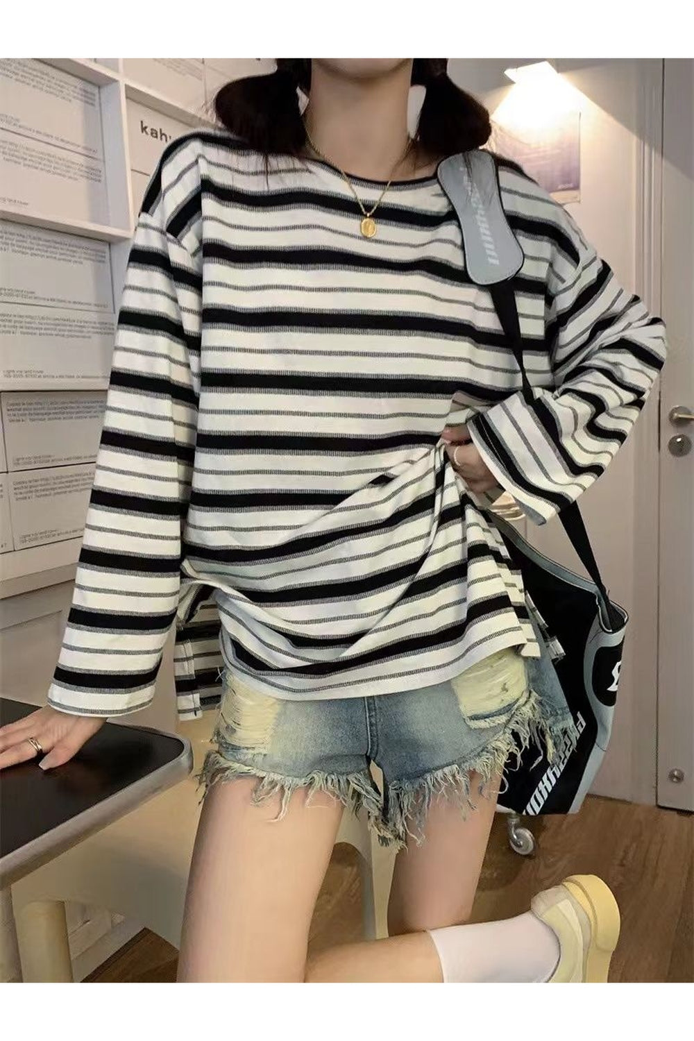 Y2k Chic Striped Unisex Long Sleeve T-shirt