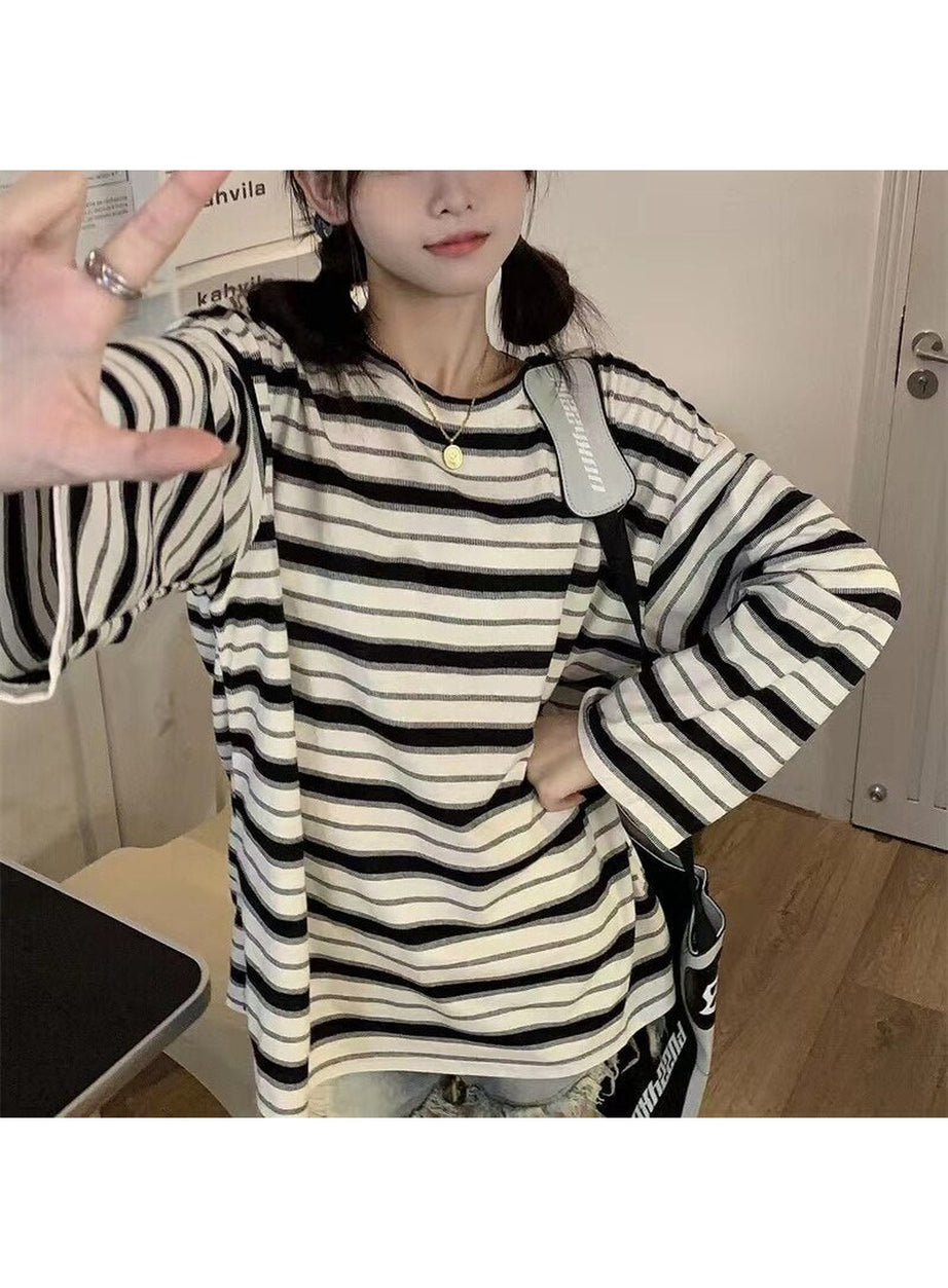 Y2k Chic Striped Unisex Long Sleeve T-shirt
