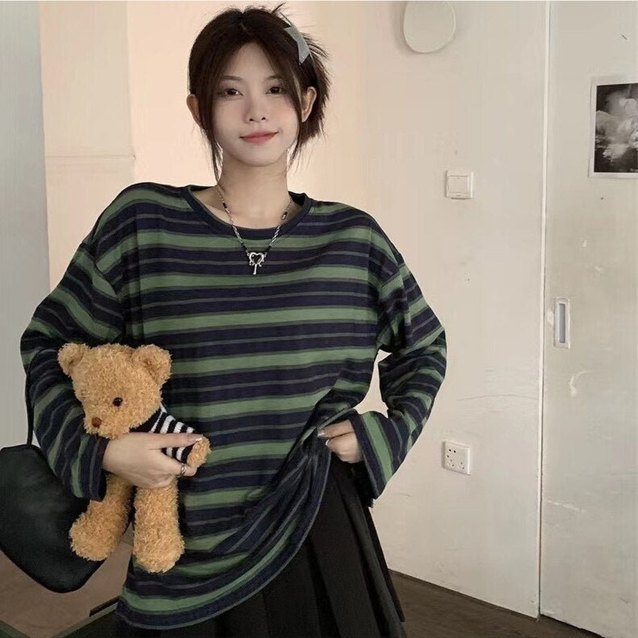 Y2k Chic Striped Unisex Long Sleeve T-shirt