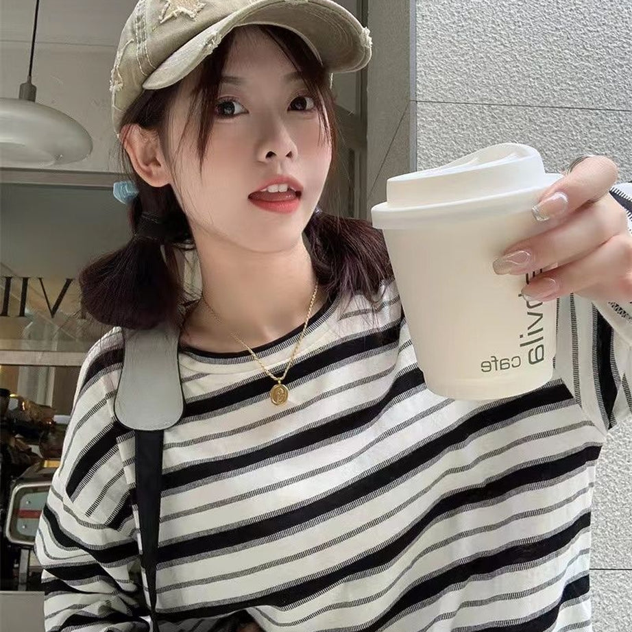 Y2k Chic Striped Unisex Long Sleeve T-shirt