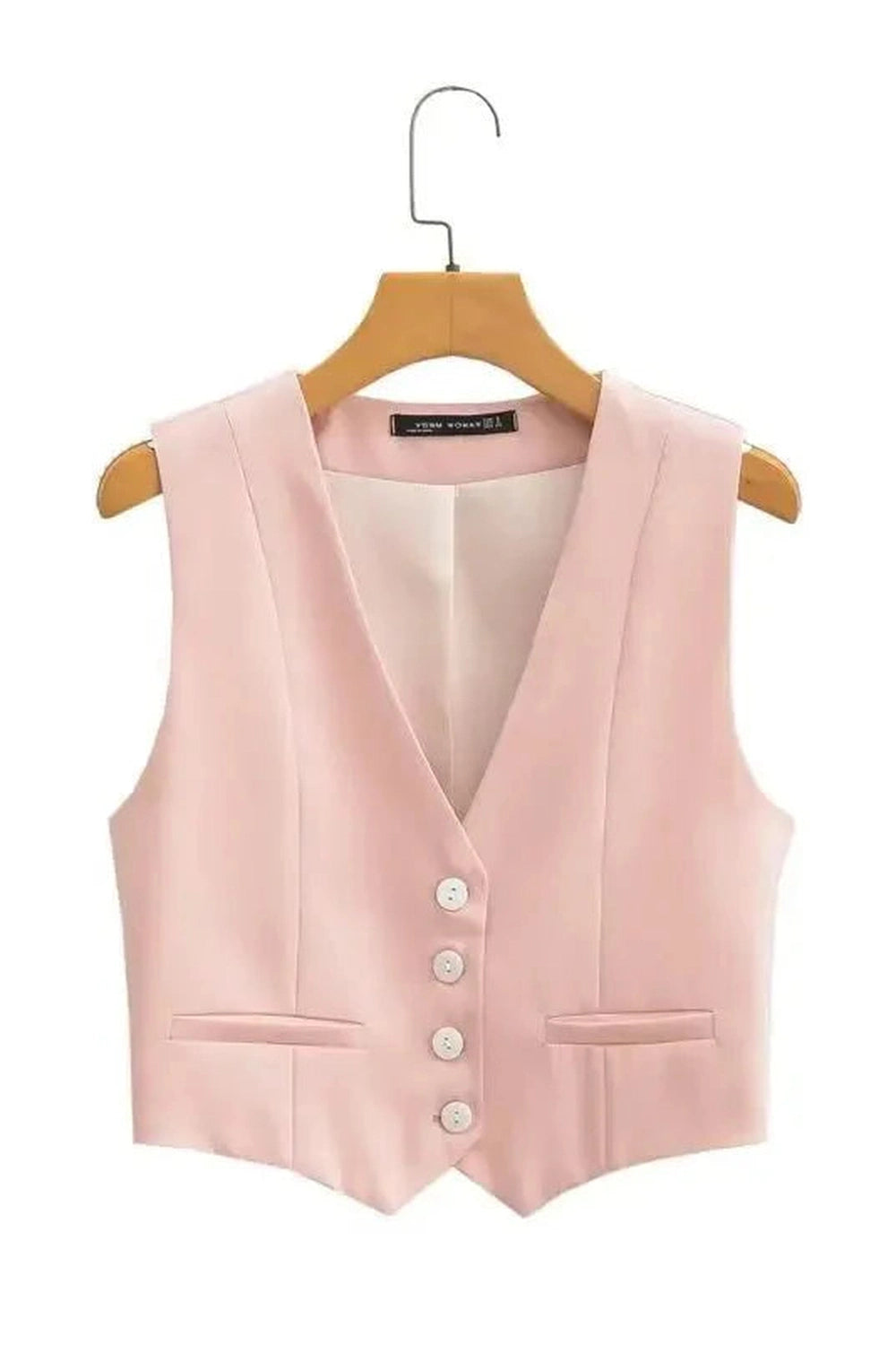 Y2k Chic V-Neck White Vest