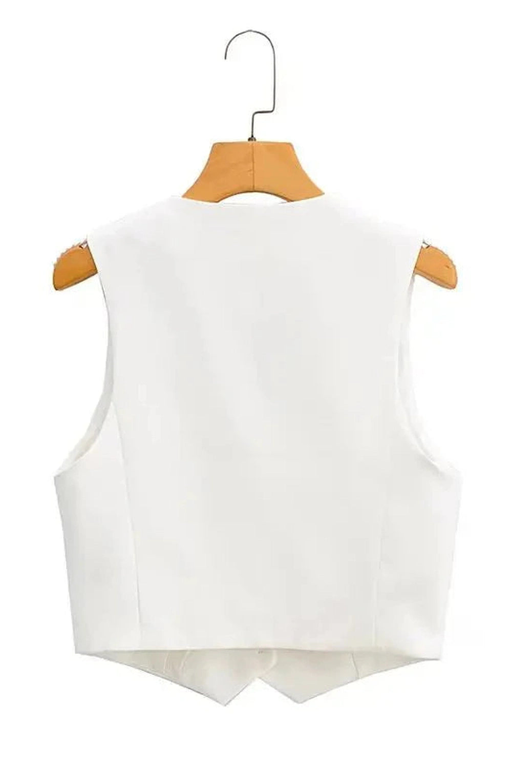 Y2k Chic V-Neck White Vest