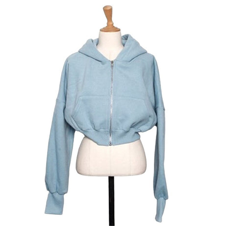 Chic Zip Up Hoodie - Hoodies