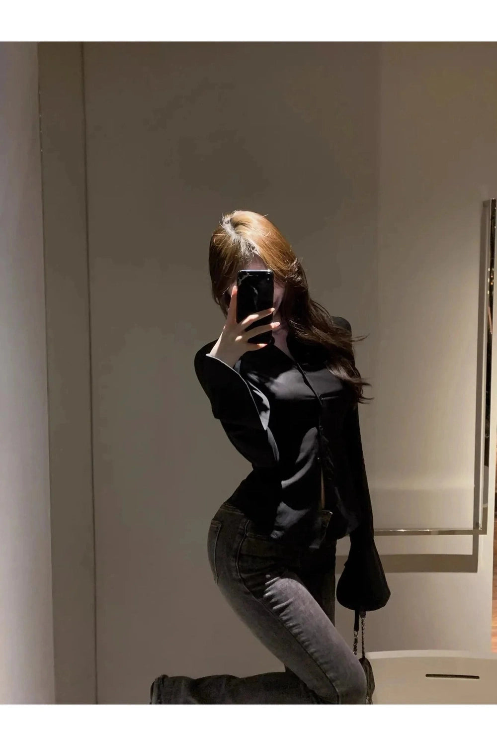 Y2k Chiffon Bandage Collar Blouse