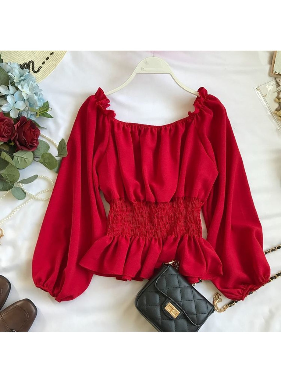 Y2k Chiffon Fashion Blouse