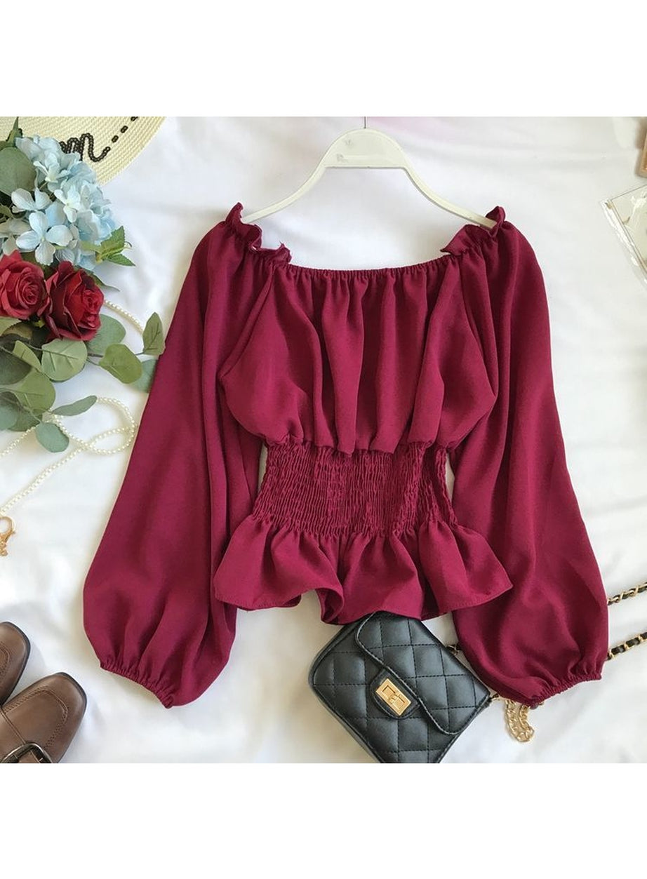 Y2k Chiffon Fashion Blouse