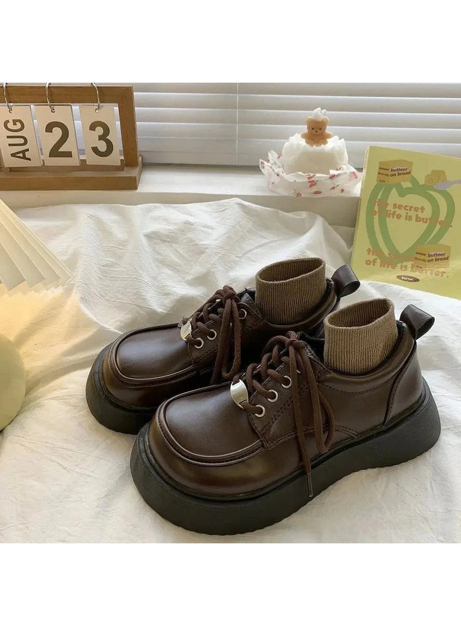 Y2k Chocolate Chunky Platform Shoes