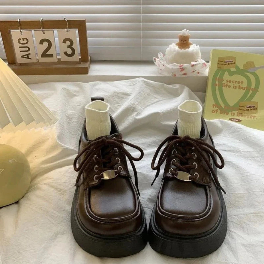 Y2k Chocolate Chunky Platform Shoes