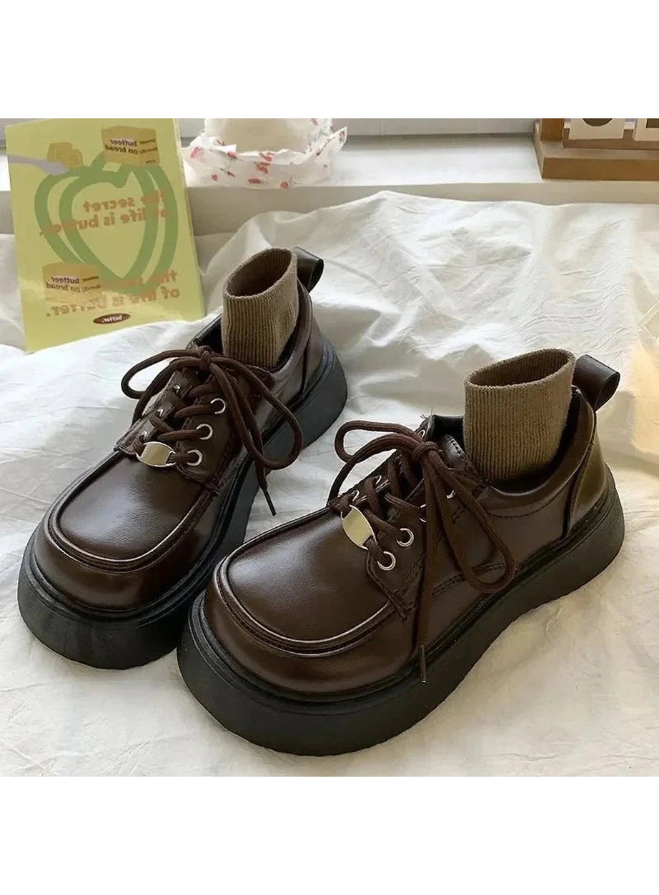 Y2k Chocolate Chunky Platform Shoes