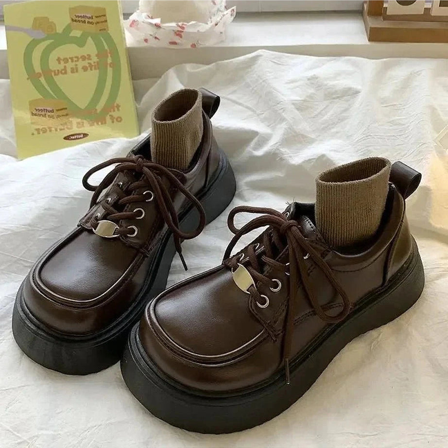 Y2k Chocolate Chunky Platform Shoes