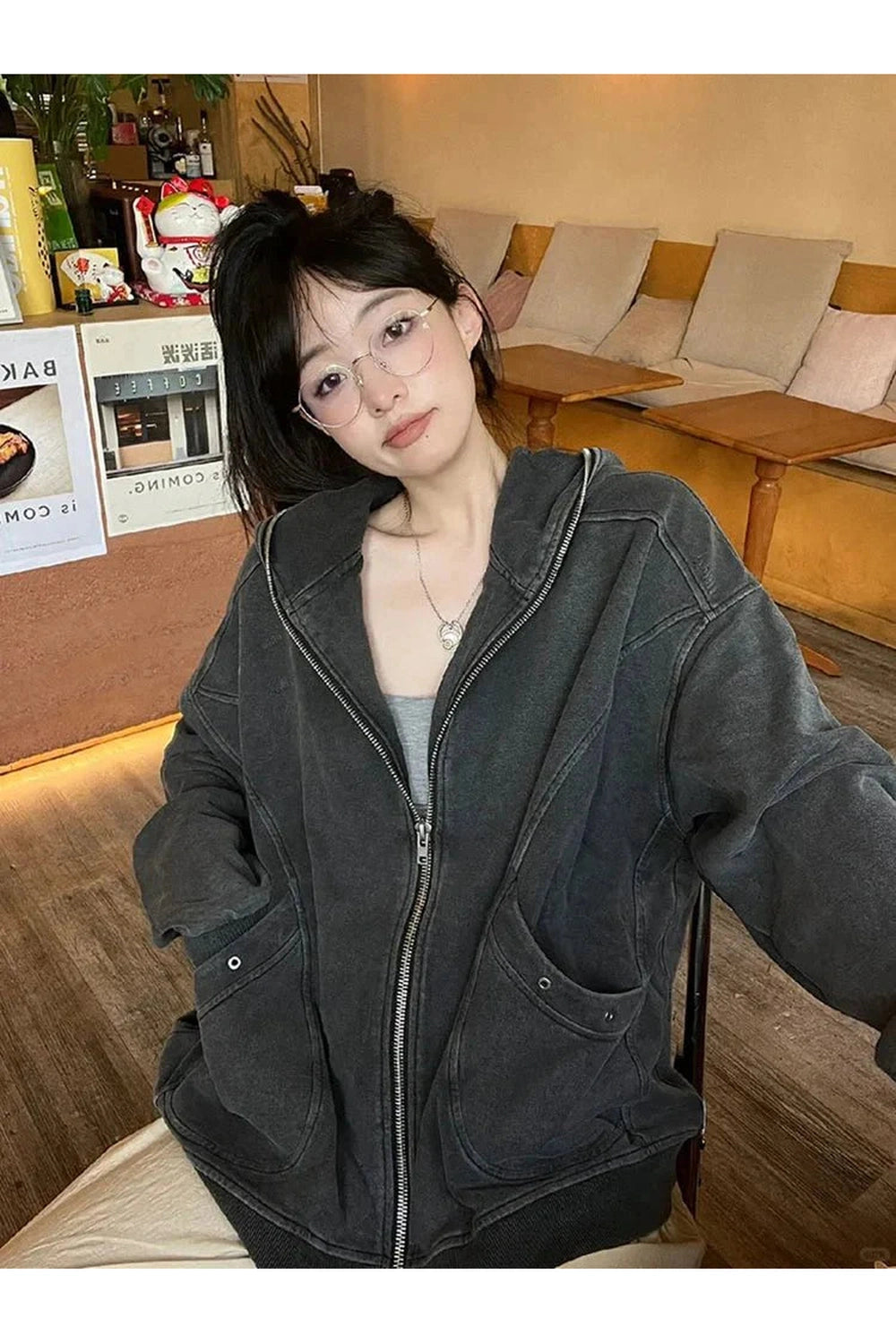 Y2k City Sleek Hoodie