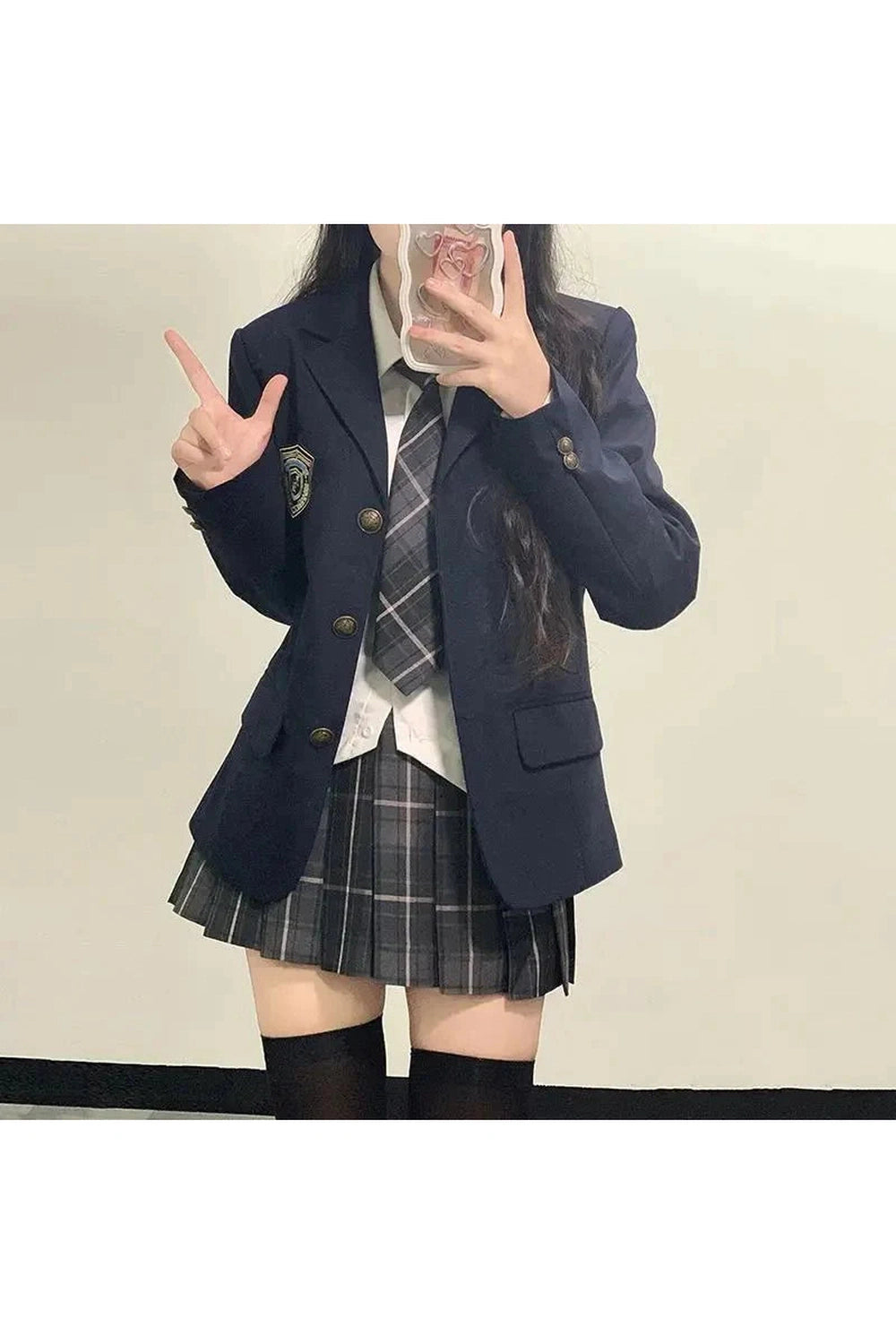 Y2k Classic Preppy School Outfit Set