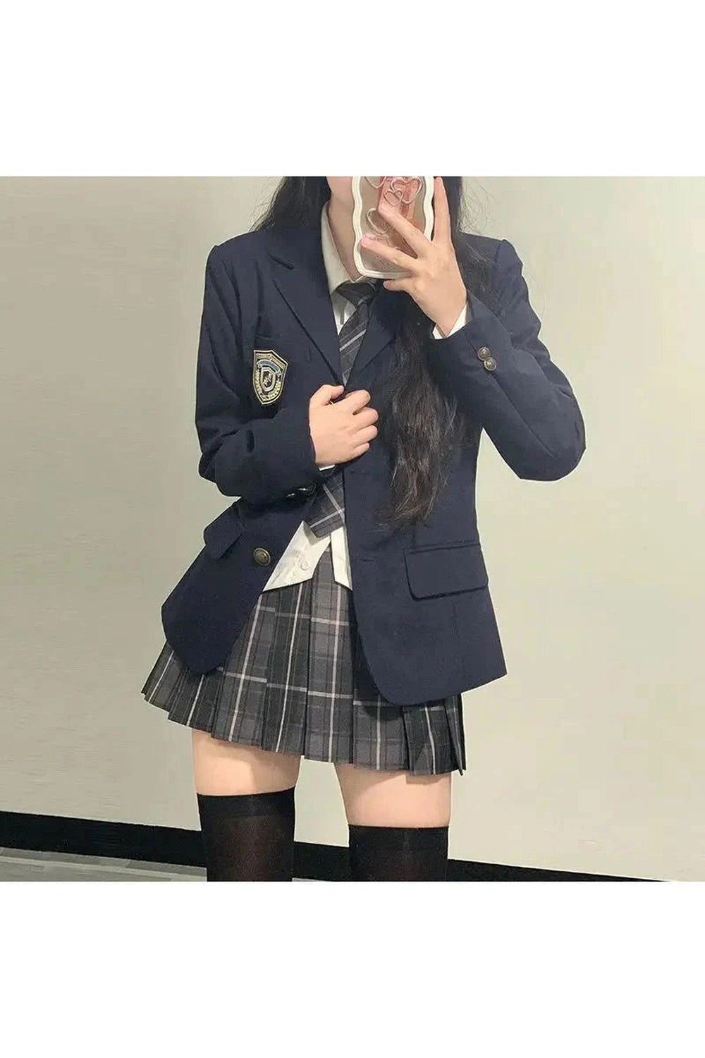 Y2k Classic Preppy School Outfit Set