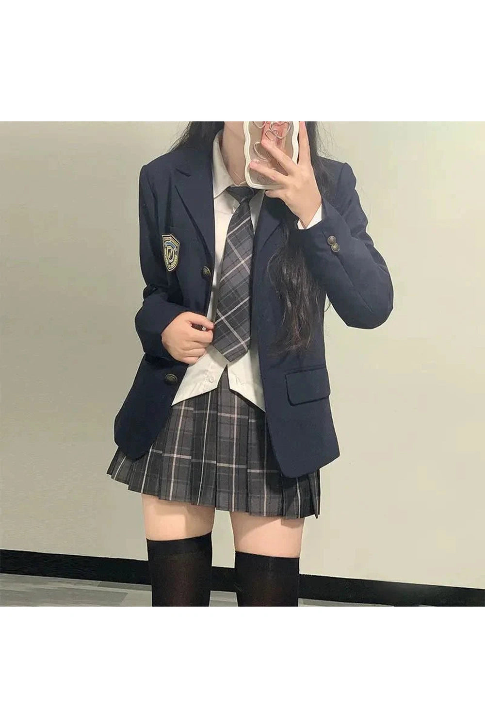 Y2k Classic Preppy School Outfit Set