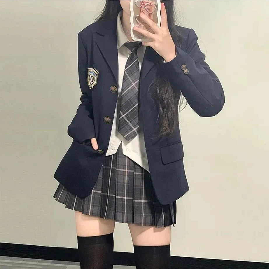 Y2k Classic Preppy School Outfit Set