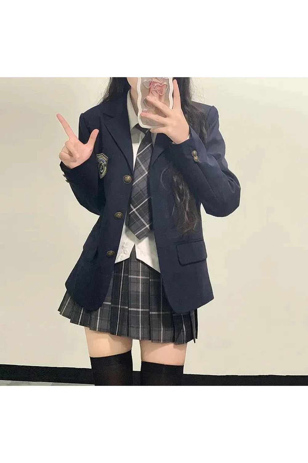 Y2k Classic Preppy School Outfit Set