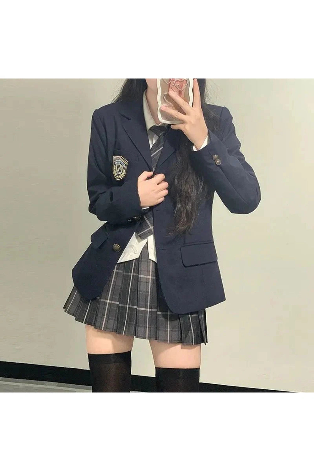 Y2k Classic Preppy School Outfit Set