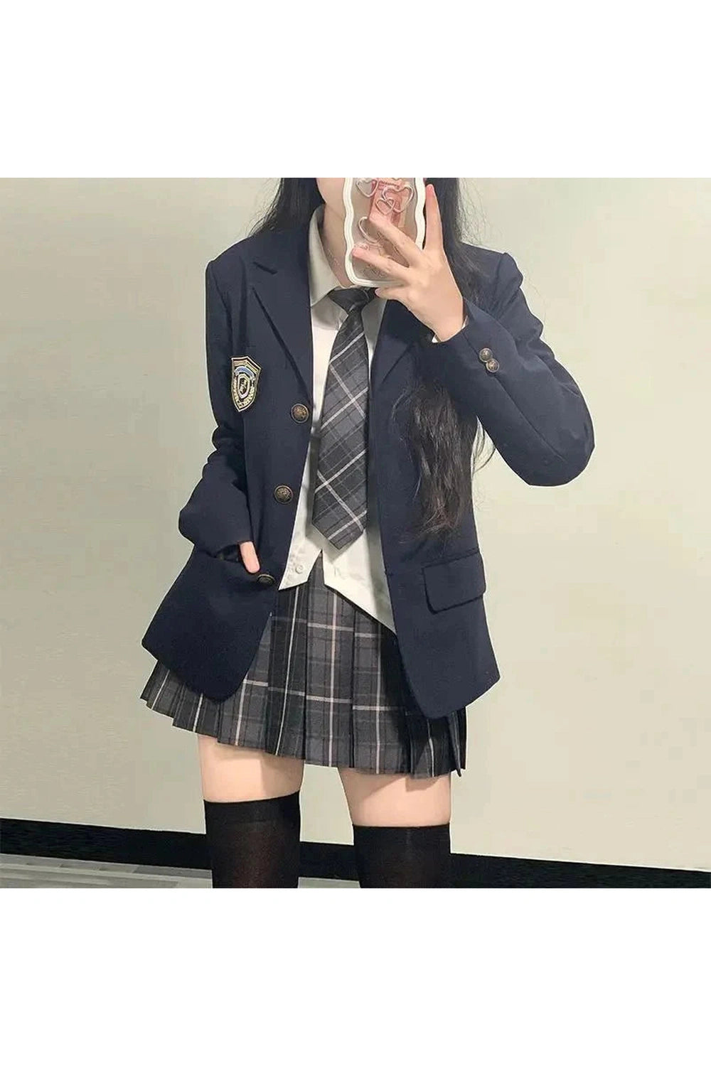 Y2k Classic Preppy School Outfit Set