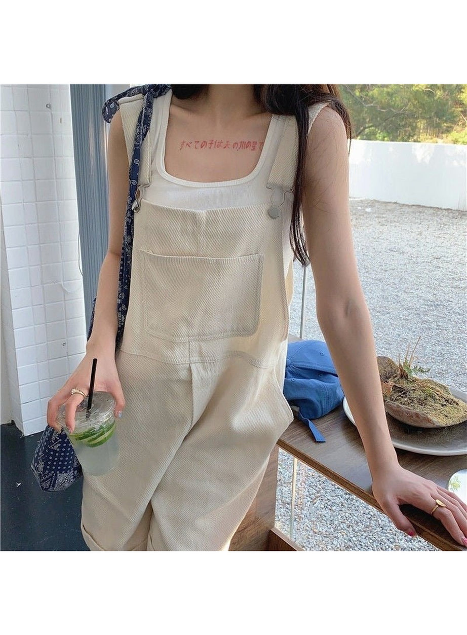 Y2k Clean Girl Aesthetic Simple Jumpsuit