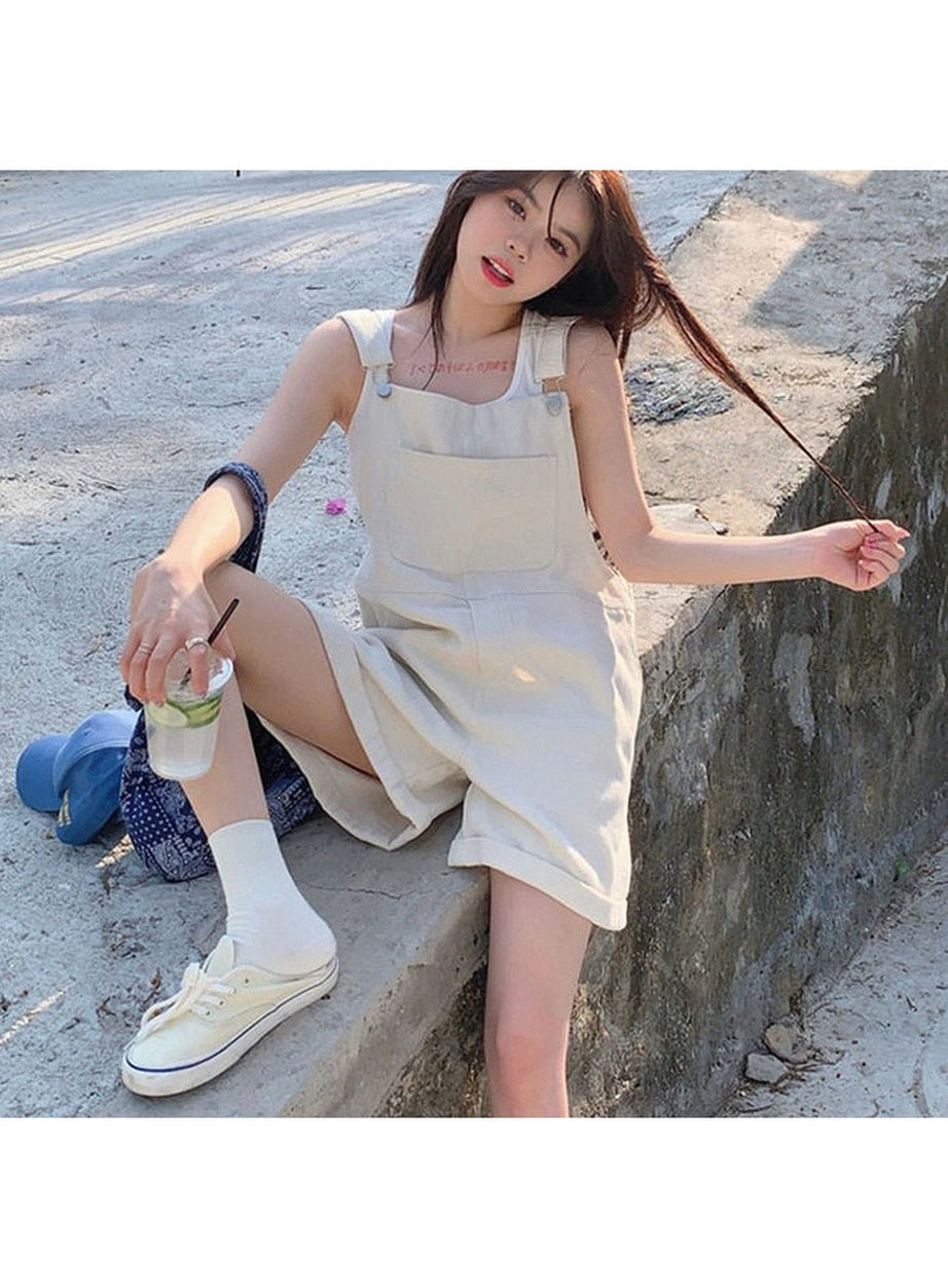 Y2k Clean Girl Aesthetic Simple Jumpsuit