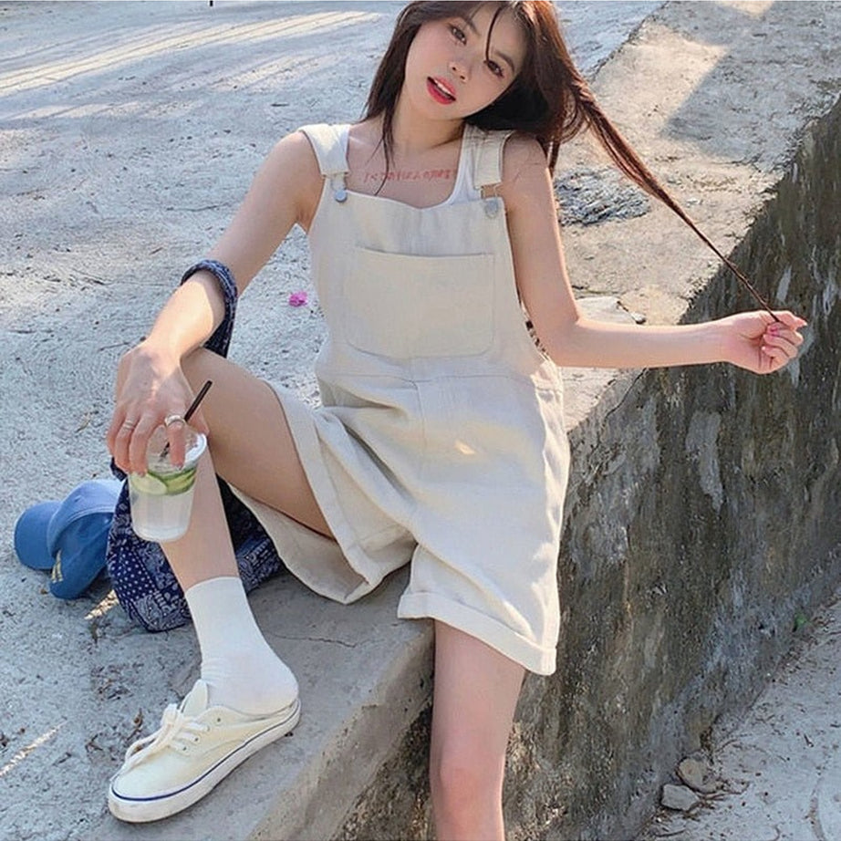 Y2k Clean Girl Aesthetic Simple Jumpsuit