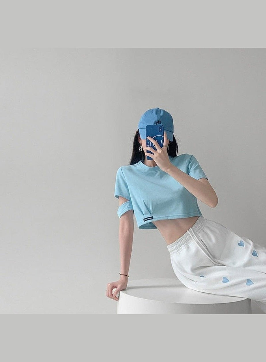 Y2k Clean Girl Summer Crop Top