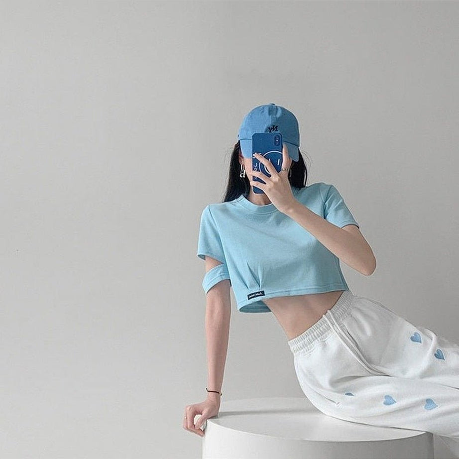 Y2k Clean Girl Summer Crop Top