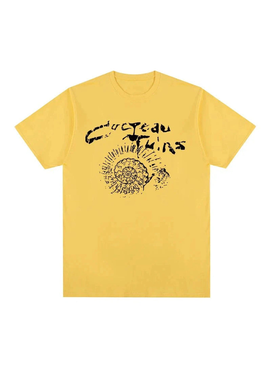 Y2k Cocteau Twins Cotton Graphic T-shirt