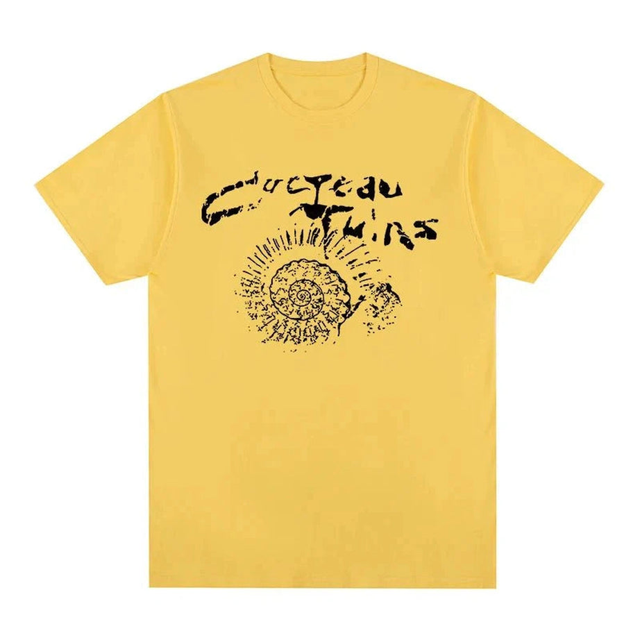 Y2k Cocteau Twins Cotton Graphic T-shirt