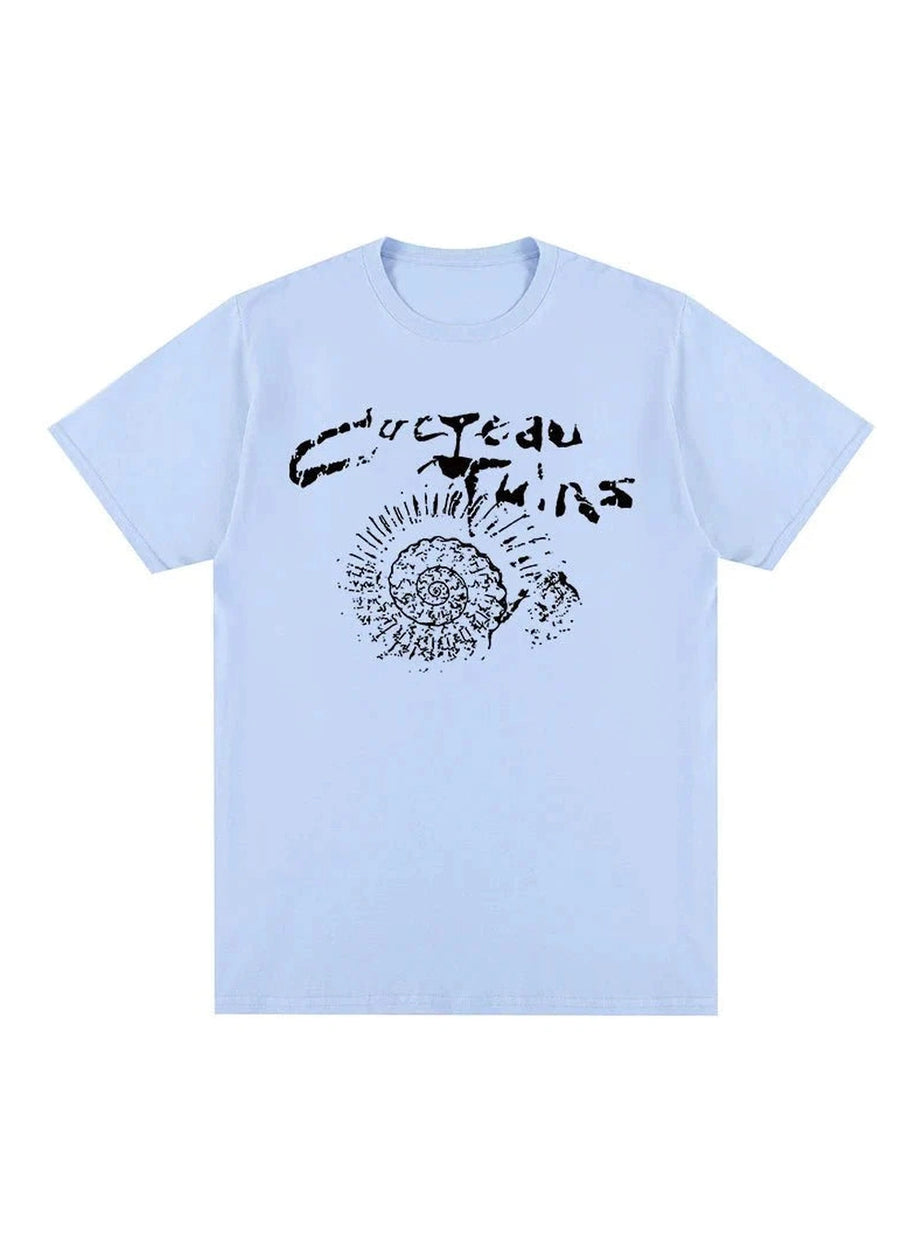 Y2k Cocteau Twins Cotton Graphic T-shirt