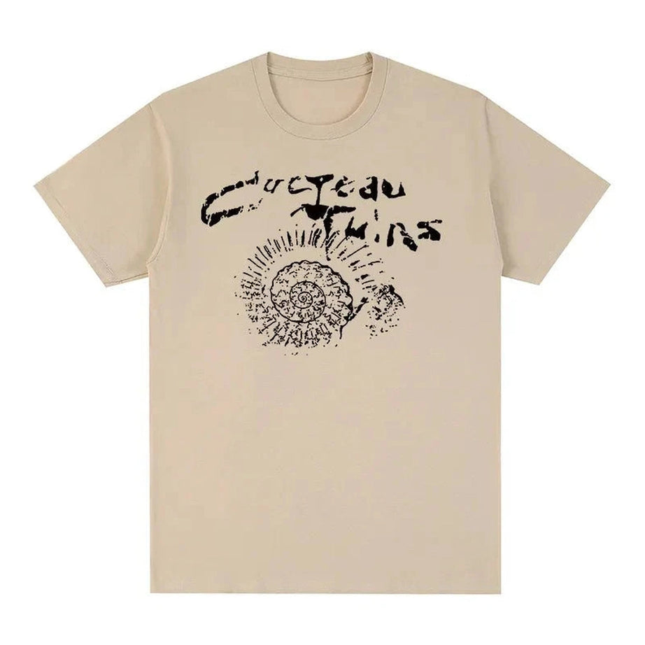 Y2k Cocteau Twins Cotton Graphic T-shirt