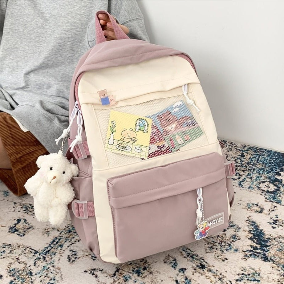 Y2k College Fashion Pastel Backpack