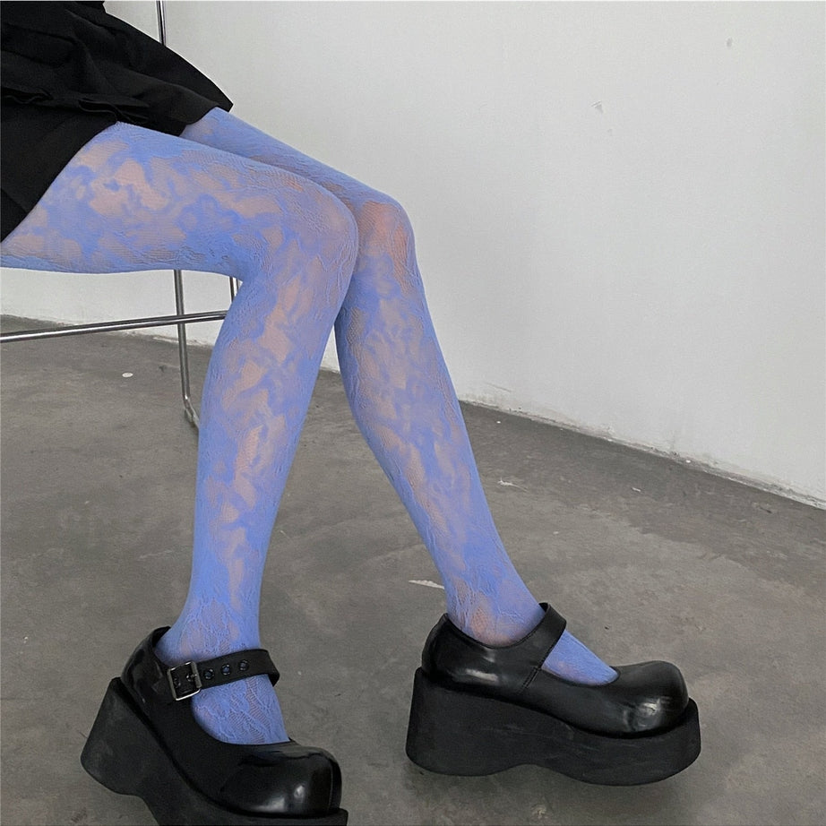 Y2k Colored fishnet stockings
