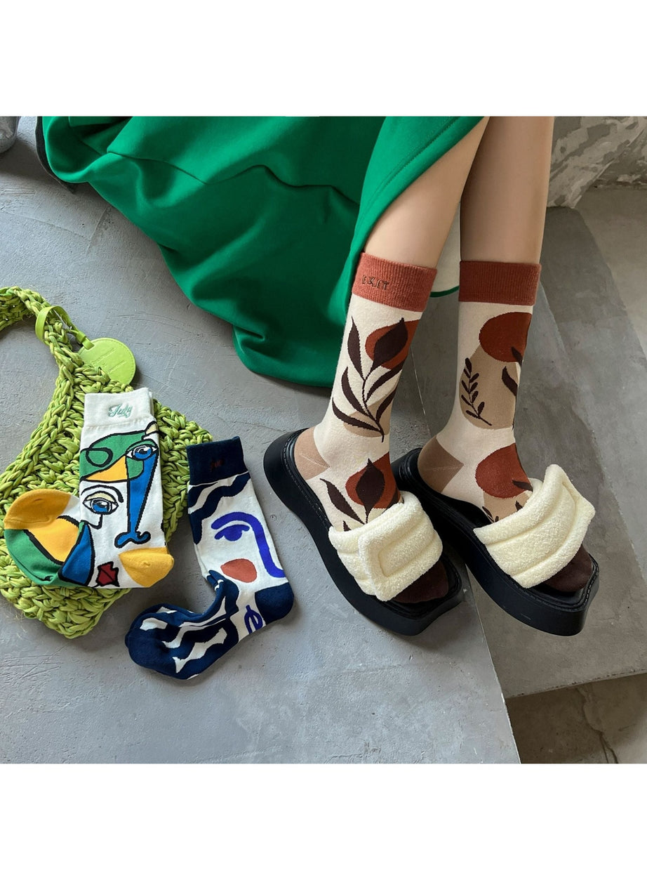 Y2k Colorful Cartoon Creative Socks