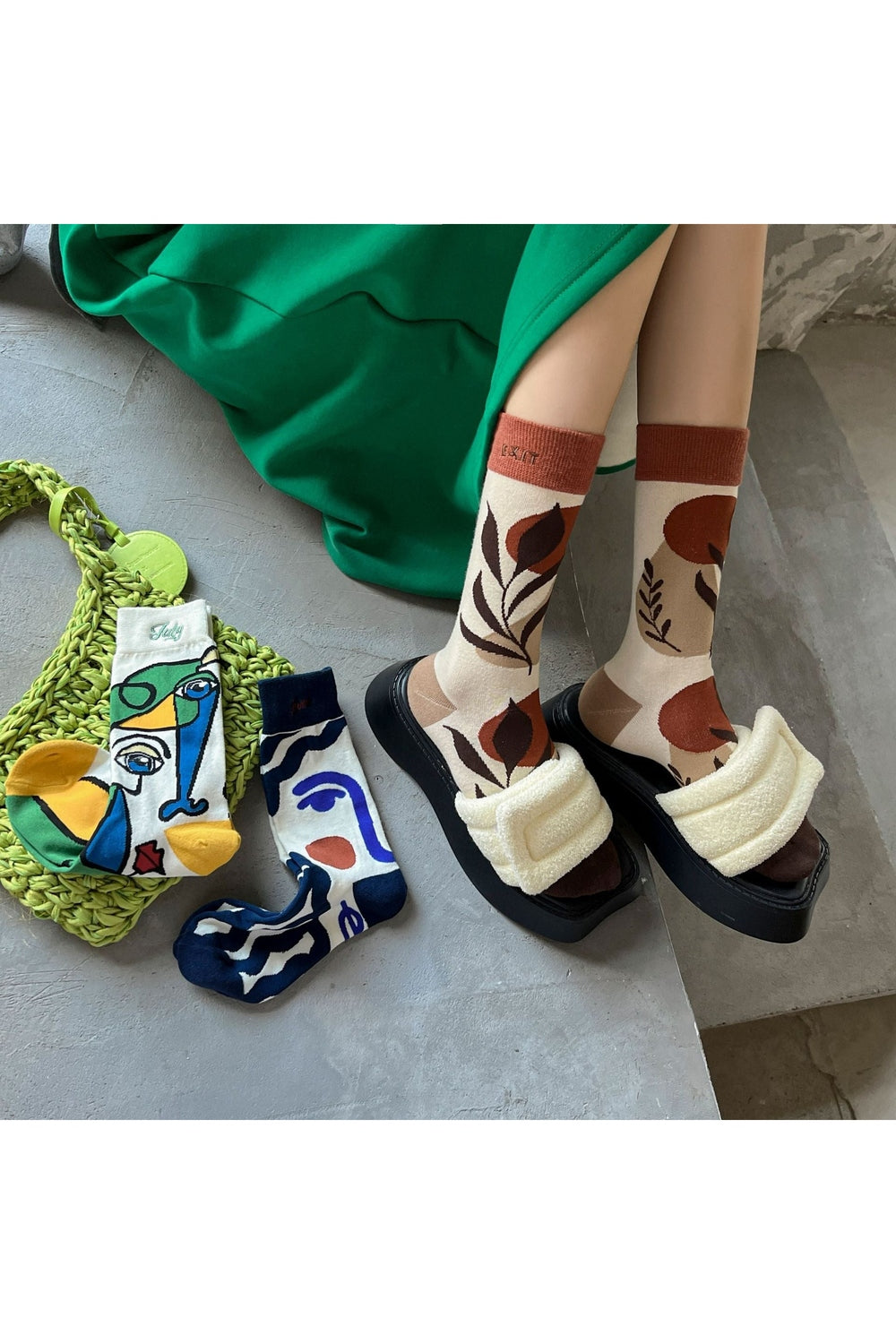 Y2k Colorful Cartoon Creative Socks