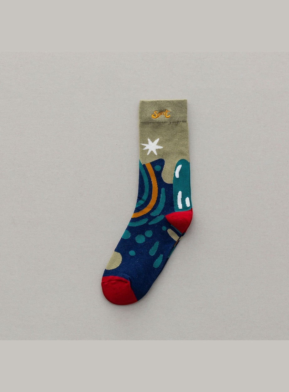 Y2k Colorful Cartoon Creative Socks