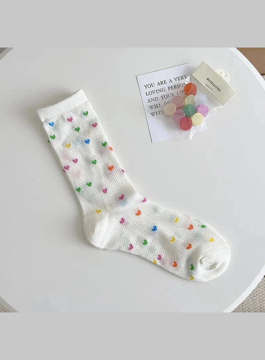 Y2k Colorful Dots Crew Socks