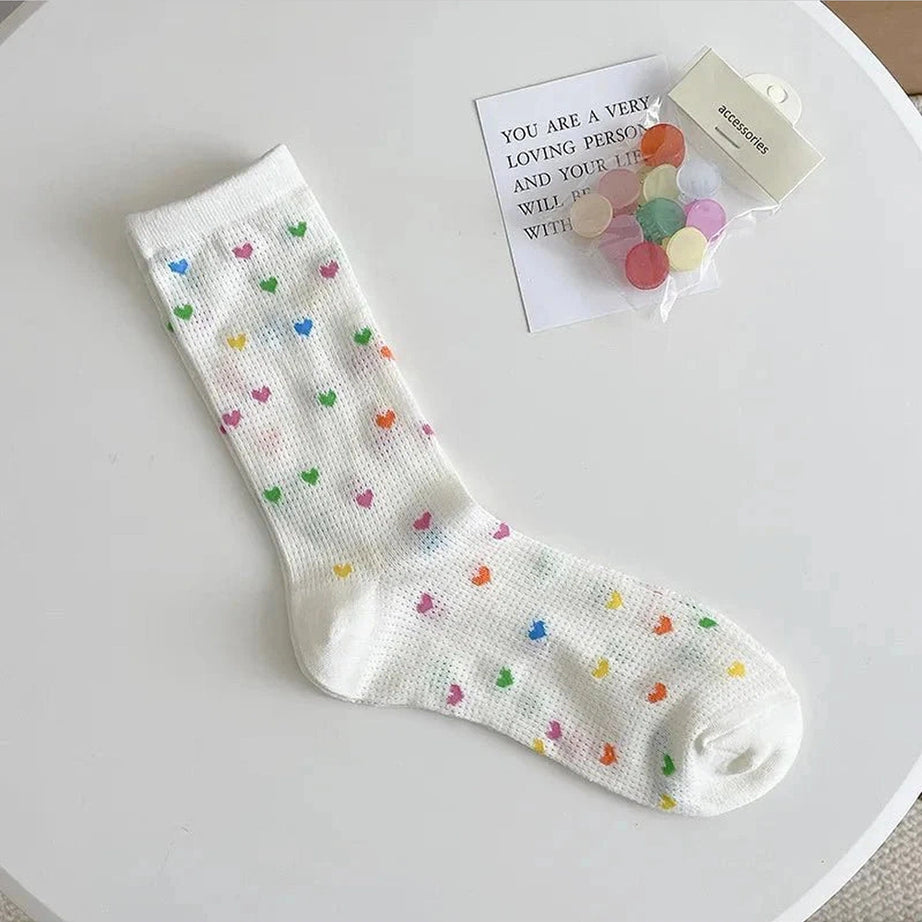Y2k Colorful Dots Crew Socks