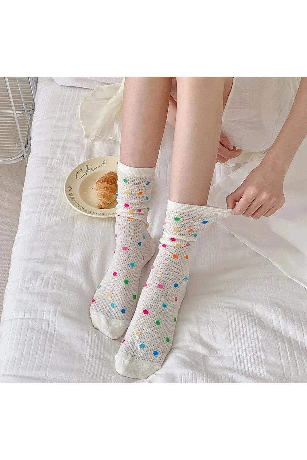 Y2k Colorful Dots Crew Socks