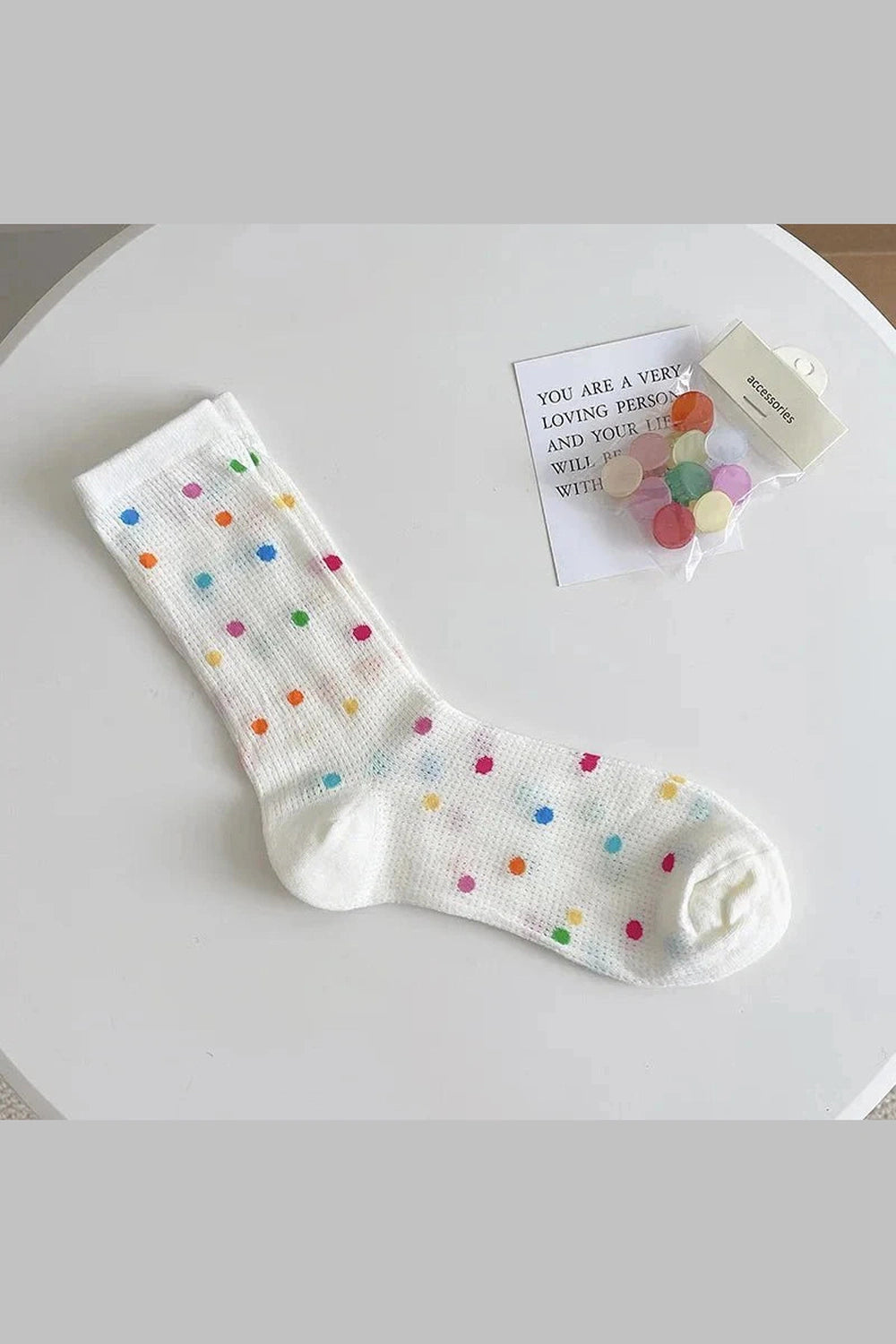 Y2k Colorful Dots Crew Socks