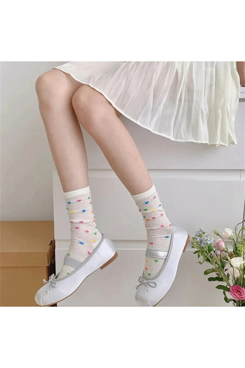 Y2k Colorful Dots Crew Socks