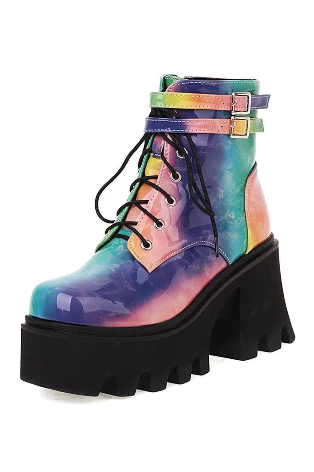 Y2k Colorful Motorcycle Ankle Boots