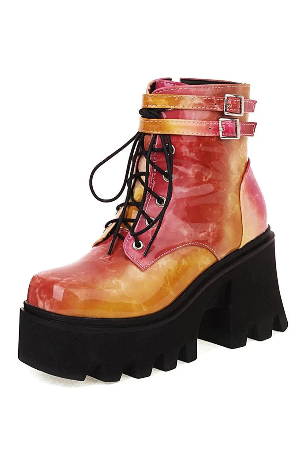 Y2k Colorful Motorcycle Ankle Boots