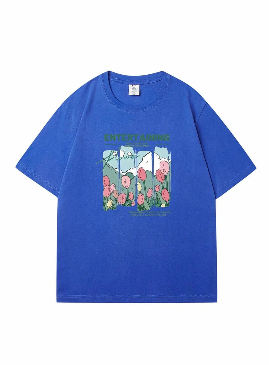 Y2k Comics Flowers T-shirt