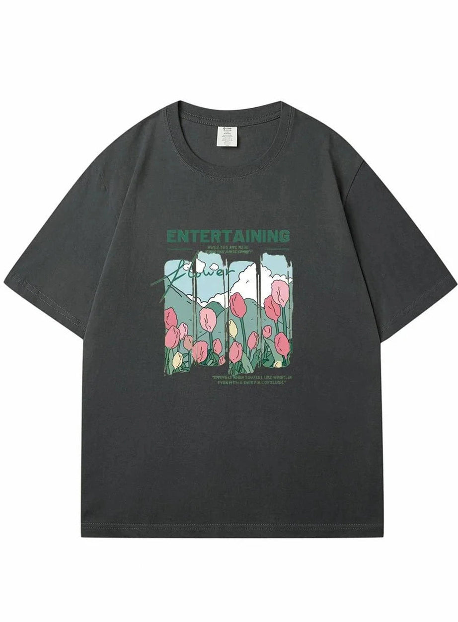 Y2k Comics Flowers T-shirt