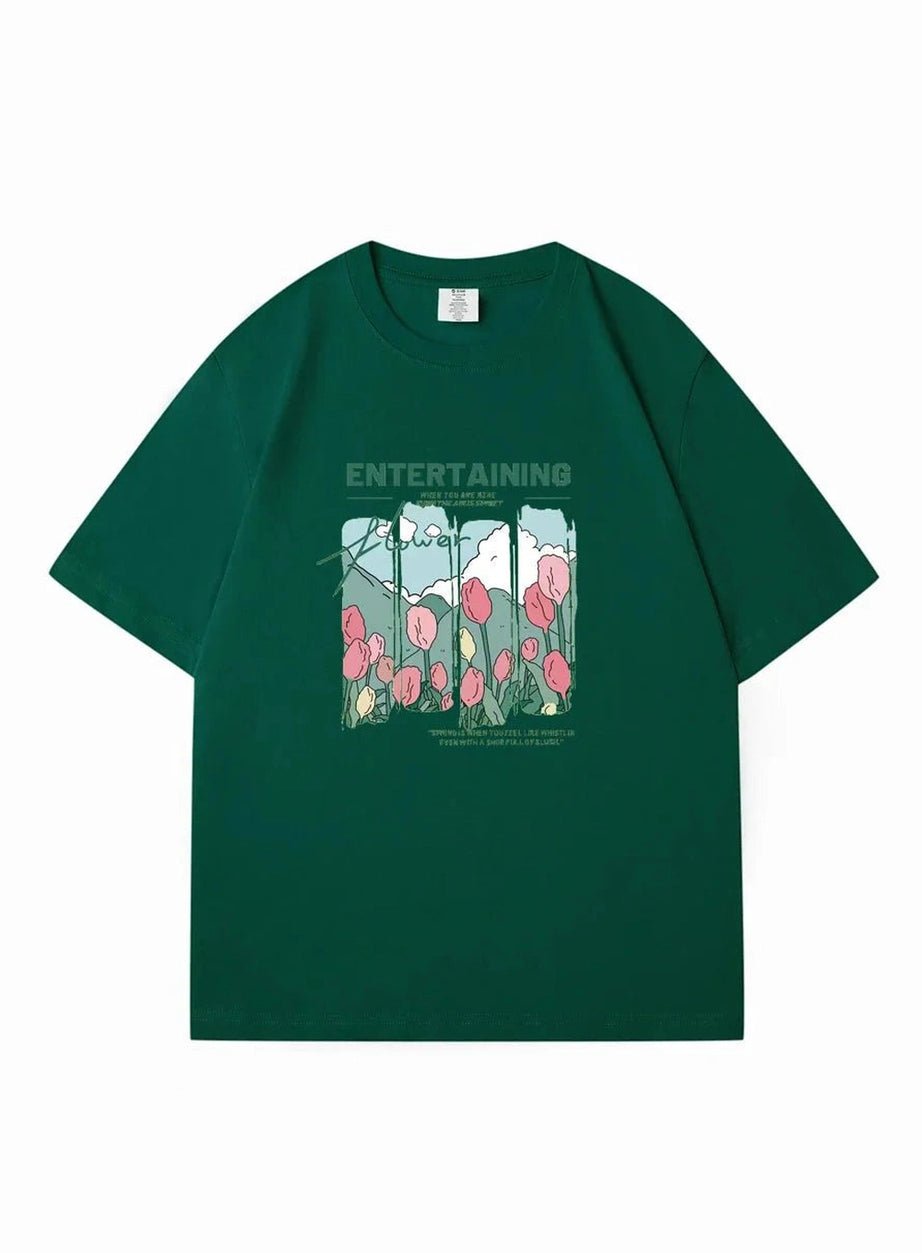 Y2k Comics Flowers T-shirt