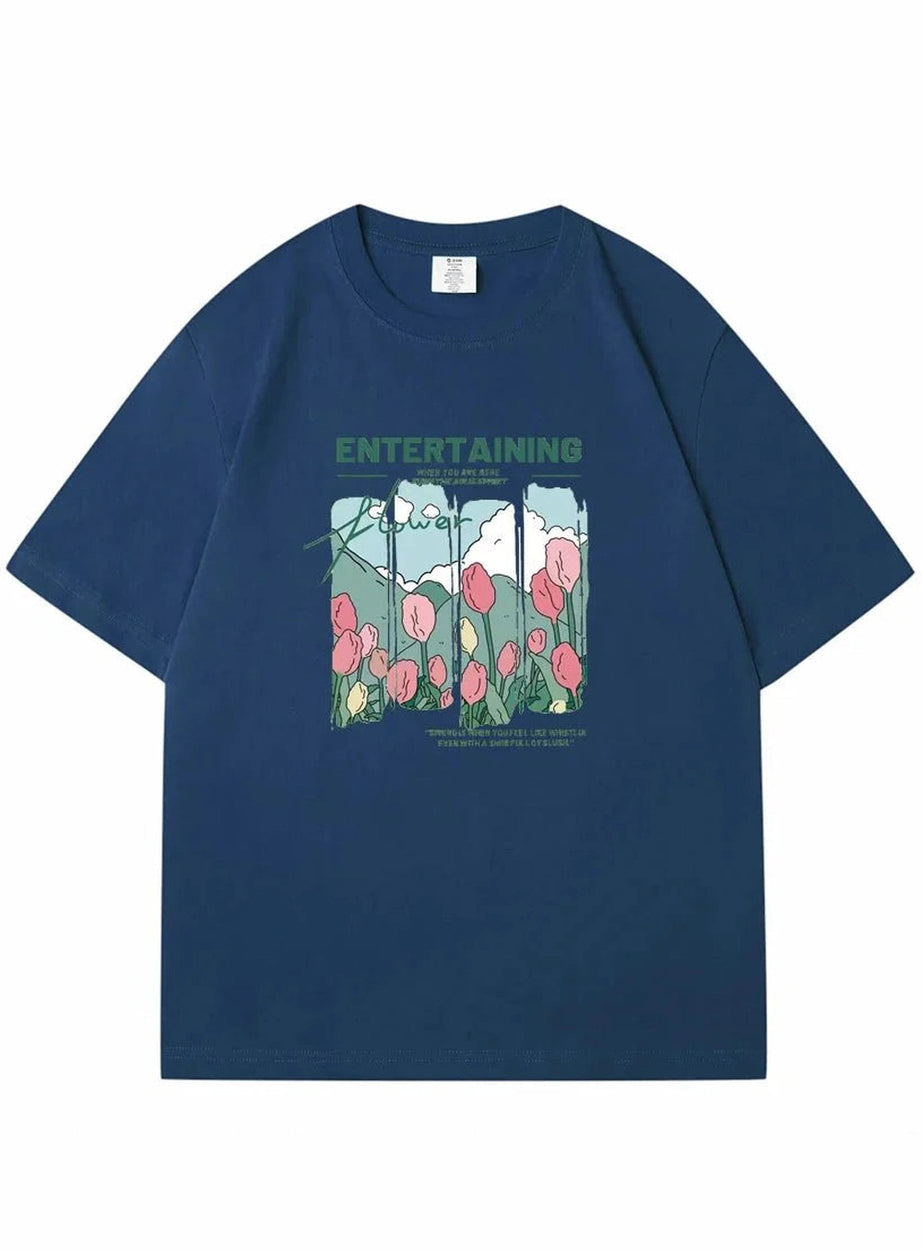 Y2k Comics Flowers T-shirt